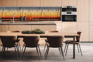 DIMEX | Dibond doska za kuchynskú linku | DBW-26060-129 Rákos | 260 x 60 cm