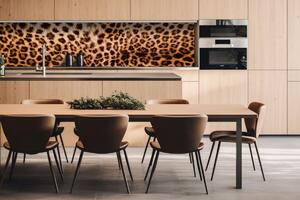 DIMEX | Dibond doska za kuchynskú linku | DBW-26060-069 Leopardia koža | 260 x 60 cm