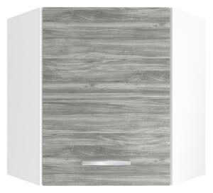 Kuchynská skrinka Belini horná rohová 60 cm šedý antracit Glamour Wood TOR SGN60/1/WT/GW1/0/E