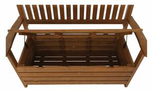 Záhradná lavička vyrobená z dreva hnedá, 124cm (k261032)