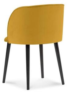 Žltá jedálenská stolička so zamatovým poťahom Windsor & Co Sofas Aurora