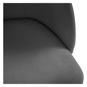 Tmavosivá jedálenská stolička so zamatovým poťahom Windsor & Co Sofas Aurora