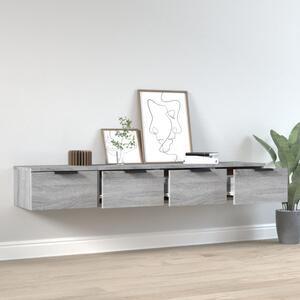 Nástenné skrinky 2 ks sivé sonoma 68x30x20 cm spracované drevo