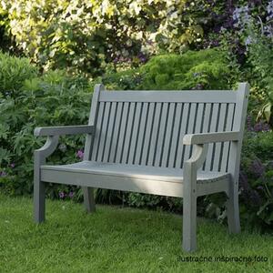 Drevená záhradná lavička s jedinečným dizajnom, sivá, 124 (k277768)