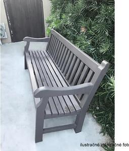 Drevená záhradná lavička s jedinečným dizajnom, sivá, 124 (k277768)