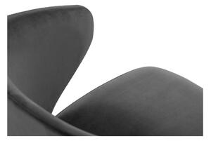 Tmavosivá jedálenská stolička so zamatovým poťahom Windsor & Co Sofas Nemesis