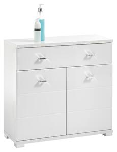 SPODNÁ SKRINKA, biela s vysokým leskom, biela, 76/73/31 cm Xora - Kúpeľňové skrinky