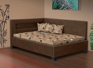 Čalúnená posteľ s úložným priestorom Mia Robin 160 matrac: bez matrace, farba čalúnenie: hnědá, úložný priestor: bez úložného priestoru