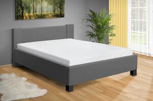 Moderná posteľ Fanny 120x200 cm matrac: matrace 15 cm, farba čalúnenie: eko koža šedá, úložný priestor: bez úložného priestoru