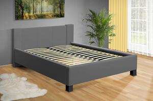 Moderná posteľ Fanny 120x200 cm matrac: bez matrace, farba čalúnenie: eko koža šedá, úložný priestor: bez úložného priestoru