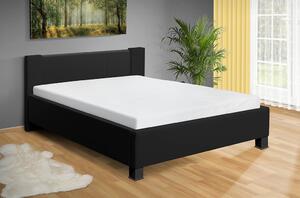 Moderná posteľ Fanny 120x200 cm matrac: bez matrace, farba čalúnenie: eko koža čierna, úložný priestor: bez úložného priestoru