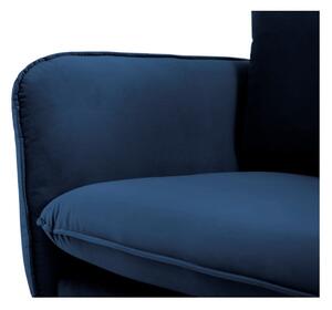Modrá zamatová pohovka Cosmopolitan Design Vienna, 160 cm