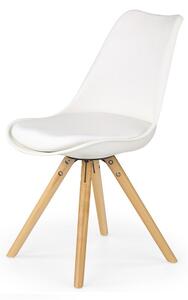 Jedálenská stolička Belini biela drevené nohy Amareto