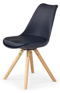 Jedálenská stolička Belini čierná drevené nohy Amareto