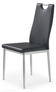 Jedálenská stolička Belini čierná kovové nohy Roberto