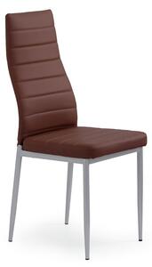 Jedálenská stolička Belini hnedá kovové nohy Moderno