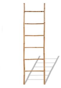Bambusový rebrík na uteráky so 6 šteblíkmi