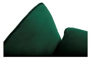 Zelená zamatová rohová pohovka Cosmopolitan Design Vienna, ľavý roh