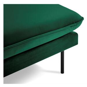 Zelená zamatová rohová pohovka Cosmopolitan Design Vienna, pravý roh