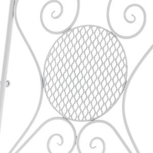 Záhradná kovová lavica, biely lak (a2237 biela)
