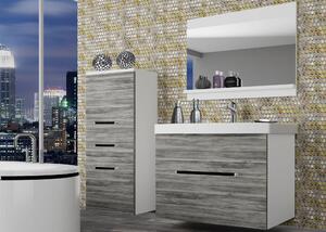 Kúpeľňový nábytok Belini šedý antracit Glamour Wood + umývadlo + zrkadlo ROD M 2/0/W/GW1/0/ZW