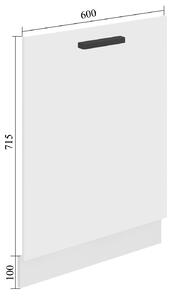 Panel na umývačku Bekini Premium Full Version zakrytý 60 cm šedý antracit Glamour Wood s pracovnou doskou