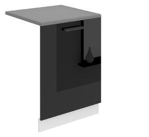 Panel na umývačku Bekini Premium Full Version zakrytý 60 cm čierny lesk s pracovnou doskou