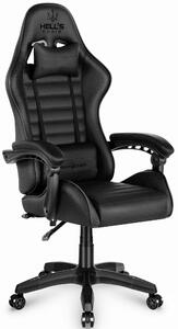 Hells Herná stolička Hell's Chair HC-1003 Black Fabric