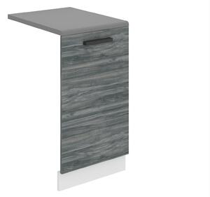 Panel na umývačku Bekini Premium Full Version zakrytý 45 cm šedý antracit Glamour Wood s pracovnou doskou