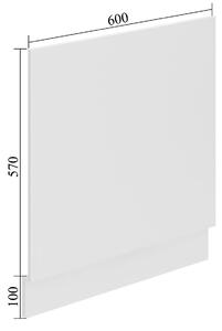 Panel na umývačku Belini Premium Full Version odkrytý 60 cm biely lesk s pracovnou doskou