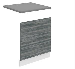 Panel na umývačku Belini Premium Full Version odkrytý 60 cm šedý antracit Glamour Wood s pracovnou doskou