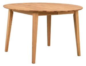 Okrúhly rozkladací jedálenský stôl z dubového dreva v prírodnej farbe ø 120 cm Filippa – Rowico