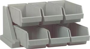 Príborník plastový 6 priehradiek Cambro, sivý