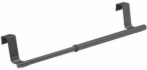 Wenko Nastaviteľný nerezový držiak na utierky 36-60 cm, čierna