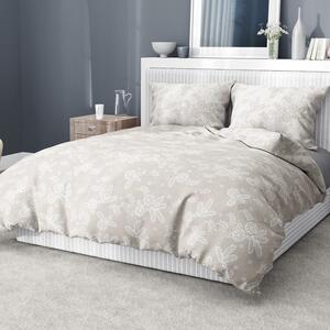 Goldea krepové posteľné obliečky - vzor 783 kvítí s lístkami 240 x 200 a 2ks 70 x 90 cm