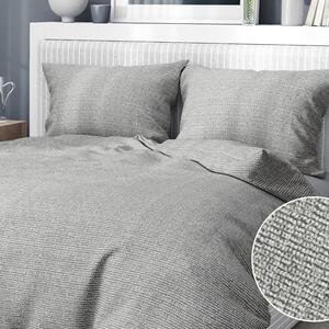 Goldea krepové posteľné obliečky - vzor 811 drobné tvary na sivom 240 x 200 a 2ks 70 x 90 cm