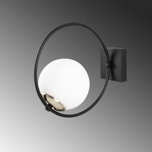 Čierne kovové nástenné svietidlo Opviq lights Aria