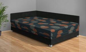 Čalúnená posteľ Aneta 110x200 cm čalúnenie: Čierna / Mega 045 čierna