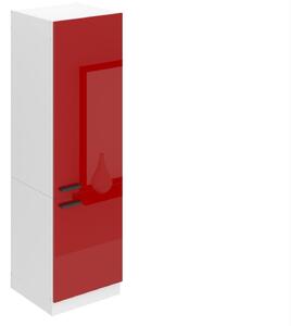 Vysoká kuchynská skrinka Belini Premium Full Version pre vstavanú chladničku 60 cm červený lesk