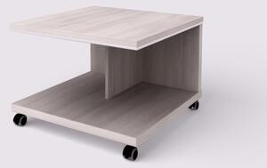 Konferenčný stolík Wels - mobilný, 700 x 700 x 500 mm, agát svetlý