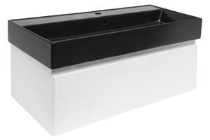 Kúpeľňová skrinka s umývadlom SAT Evolution 98x30x44,8 cm biela matná SATEVO100WMU2B