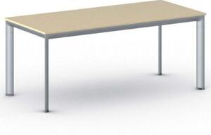 Kancelársky stôl PRIMO INVITATION, sivostrieborná podnož 1800 x 800 mm, breza