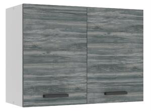 Kuchynská skrinka Belini Premium Full Version horná 80 cm šedý antracit Glamour Wood