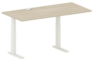 Výškovo nastaviteľný pracovný stôl FUTURE, 1700 x 800 x 675-1325 mm, bez paravánu, biela/grafit