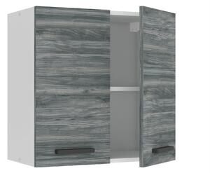 Kuchynská skrinka Belini Premium Full Version horná 60 cm šedý antracit Glamour Wood
