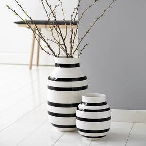 Čierno-biela kameninová váza Kähler Design Omaggio, výška 20 cm
