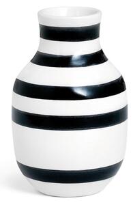 Čierno-biela kameninová váza Kähler Design Omaggio, výška 12,5 cm