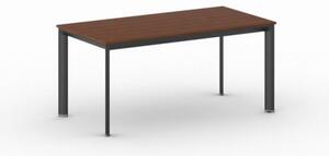 Kancelársky stôl PRIMO INVITATION, čierna podnož, 1600 x 800 mm, čerešňa