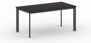 Kancelársky stôl PRIMO INVITATION, čierna podnož, 1600 x 800 mm, wenge