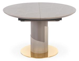 Jedálenský stôl MESCOT sivý mramor/zlatá